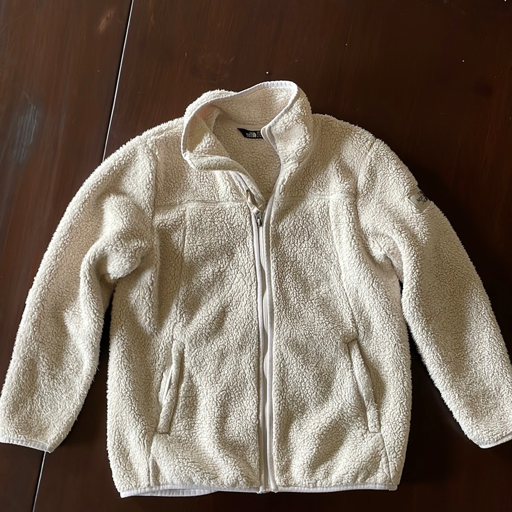 Girls north face fleece coat